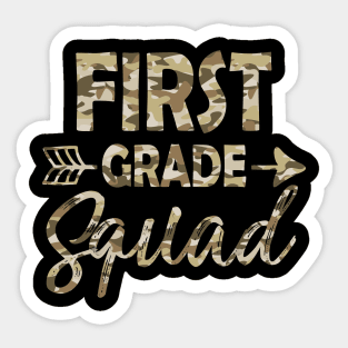 First Grade Camo Teacher Welcome Back To School Sticker